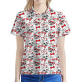 Lovely Yorkshire Terrier Pattern Print Women's Polo Shirt