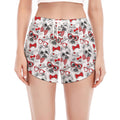 Lovely Yorkshire Terrier Pattern Print Women's Split Running Shorts