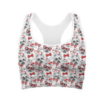 Lovely Yorkshire Terrier Pattern Print Women's Sports Bra