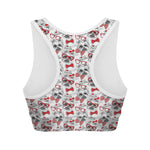 Lovely Yorkshire Terrier Pattern Print Women's Sports Bra