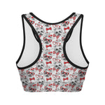Lovely Yorkshire Terrier Pattern Print Women's Sports Bra