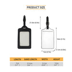 Orange Doodle Bull Terrier Pattern Print Luggage Tag
