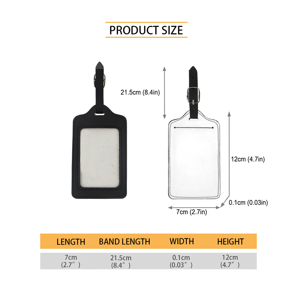 Vintage Autumn Print Luggage Tag