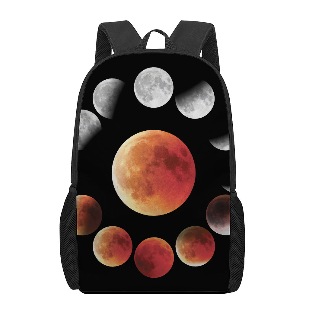 Lunar Eclipse Cycle Print 17 Inch Backpack