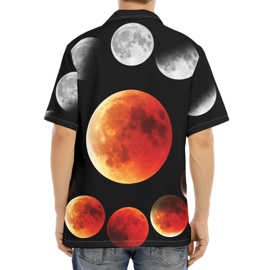 Lunar Eclipse Cycle Print Aloha Shirt