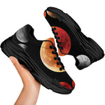 Lunar Eclipse Cycle Print Black Chunky Shoes