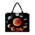 Lunar Eclipse Cycle Print Canvas Tote Bag