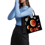 Lunar Eclipse Cycle Print Canvas Tote Bag