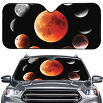 Lunar Eclipse Cycle Print Car Windshield Sun Shade