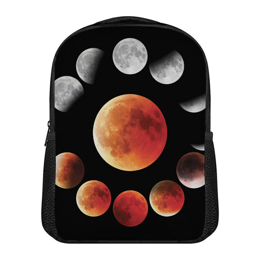 Lunar Eclipse Cycle Print Casual Backpack
