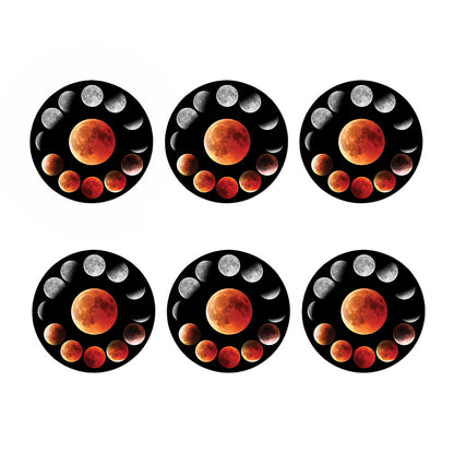 Lunar Eclipse Cycle Print Coaster Set