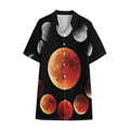Lunar Eclipse Cycle Print Cotton Hawaiian Shirt
