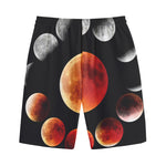 Lunar Eclipse Cycle Print Cotton Shorts