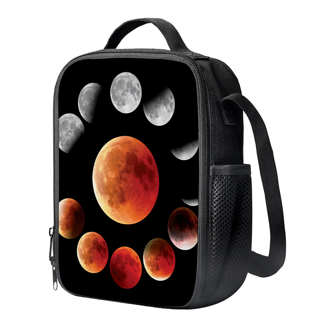 Lunar Eclipse Cycle Print Crossbody Lunch Bag