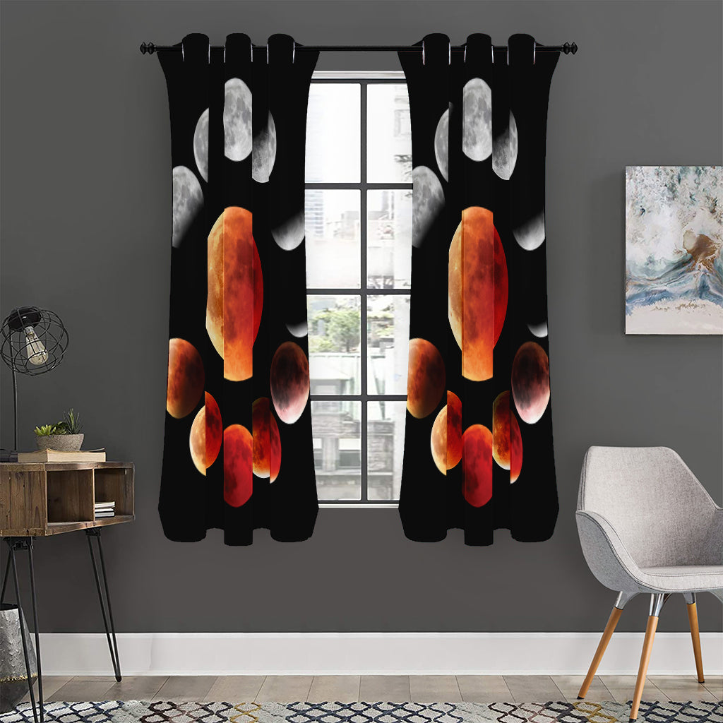 Lunar Eclipse Cycle Print Curtain