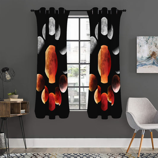 Lunar Eclipse Cycle Print Curtain