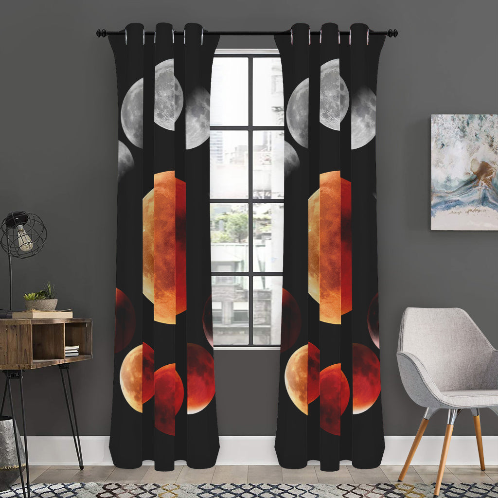 Lunar Eclipse Cycle Print Curtain