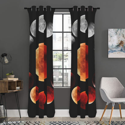 Lunar Eclipse Cycle Print Curtain
