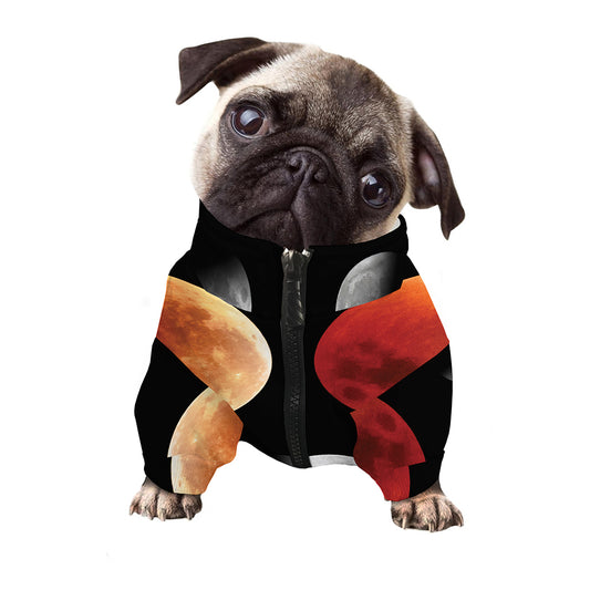 Lunar Eclipse Cycle Print Dog Zip Up Jacket
