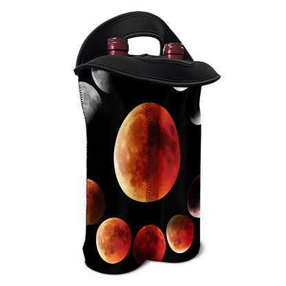 Lunar Eclipse Cycle Print Double Neoprene Wine Tote