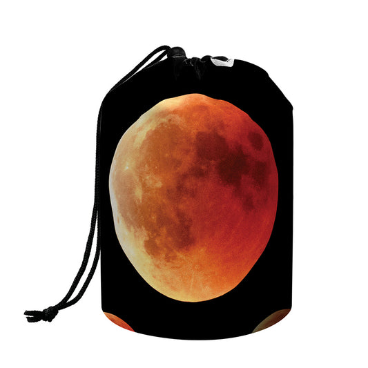 Lunar Eclipse Cycle Print Drawstring Makeup Bag