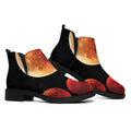 Lunar Eclipse Cycle Print Flat Ankle Boots