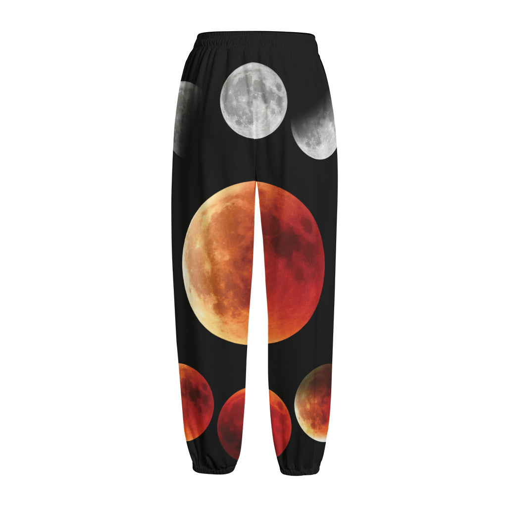 Lunar Eclipse Cycle Print Fleece Lined Knit Pants