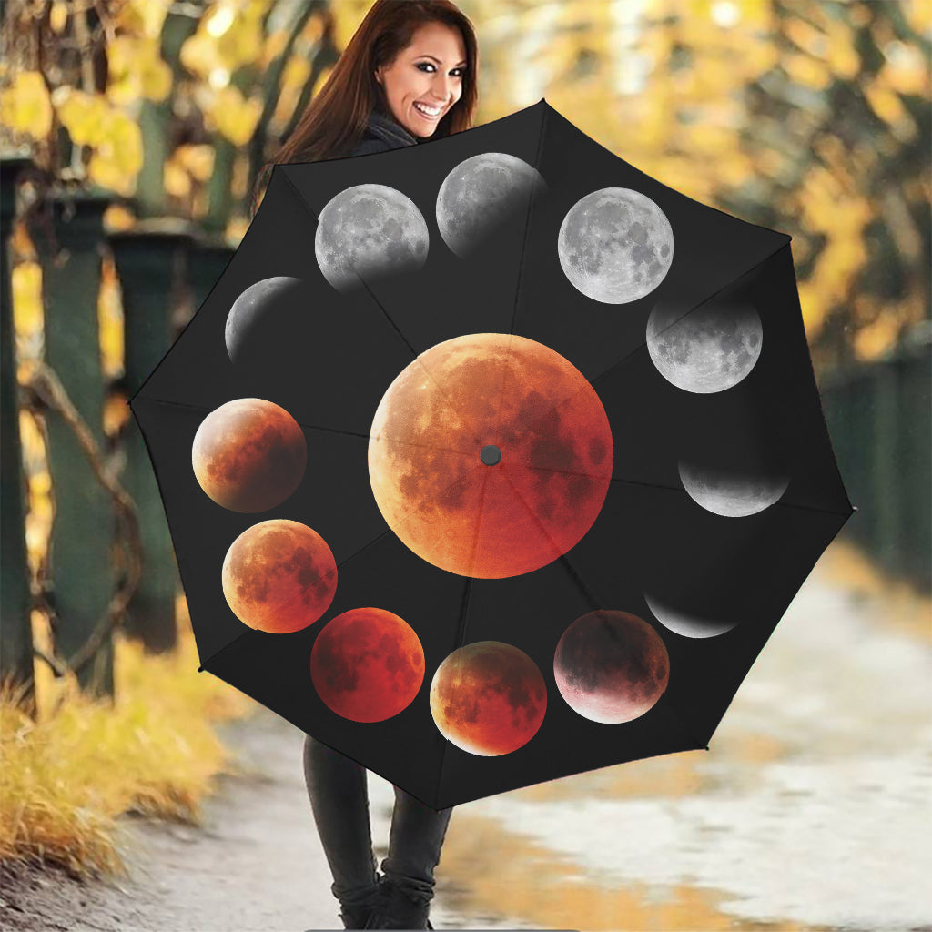 Lunar Eclipse Cycle Print Foldable Umbrella