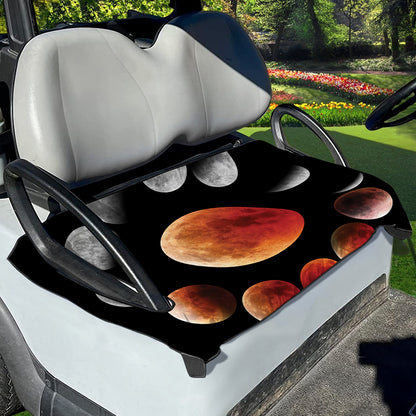 Lunar Eclipse Cycle Print Golf Cart Seat Cover