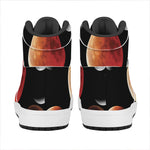 Lunar Eclipse Cycle Print High Top Leather Sneakers