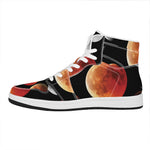 Lunar Eclipse Cycle Print High Top Leather Sneakers