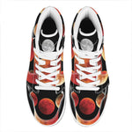 Lunar Eclipse Cycle Print High Top Leather Sneakers