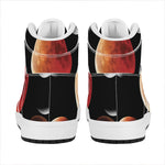 Lunar Eclipse Cycle Print High Top Leather Sneakers