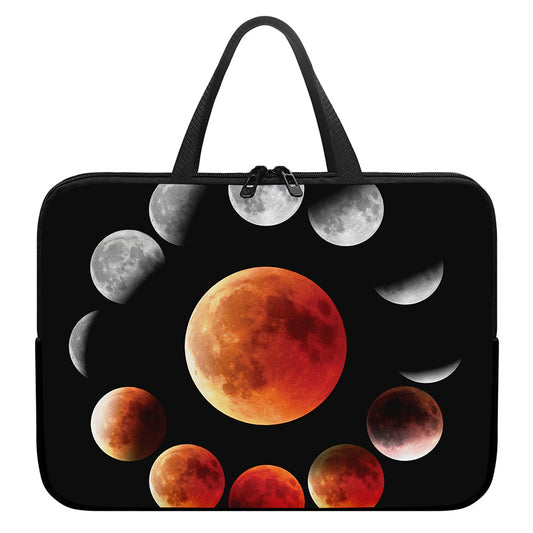 Lunar Eclipse Cycle Print Laptop Sleeve With Handle