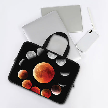 Lunar Eclipse Cycle Print Laptop Sleeve With Handle