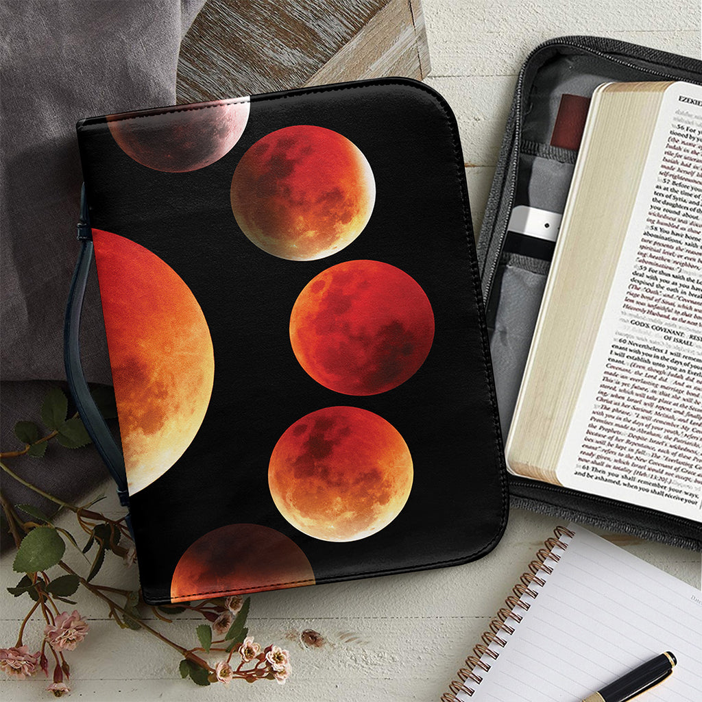 Lunar Eclipse Cycle Print Leather Bible Cover