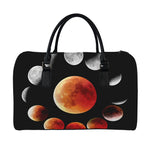 Lunar Eclipse Cycle Print Leather Duffle Bag