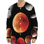 Lunar Eclipse Cycle Print Long Sleeve Baseball Jersey