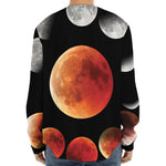 Lunar Eclipse Cycle Print Long Sleeve Baseball Jersey