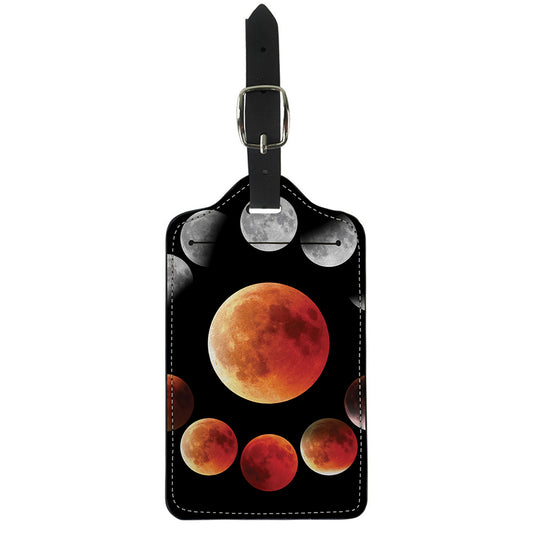 Lunar Eclipse Cycle Print Luggage Tag