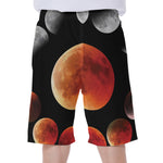 Lunar Eclipse Cycle Print Men's Beach Shorts