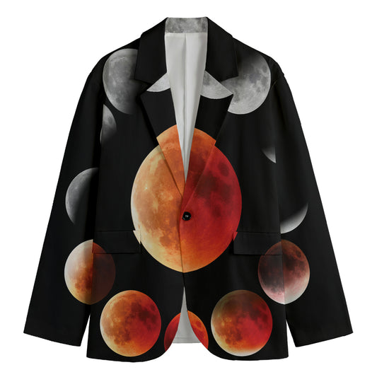 Lunar Eclipse Cycle Print Men's Blazer