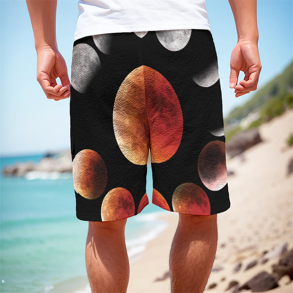 Lunar Eclipse Cycle Print Men's Cargo Shorts
