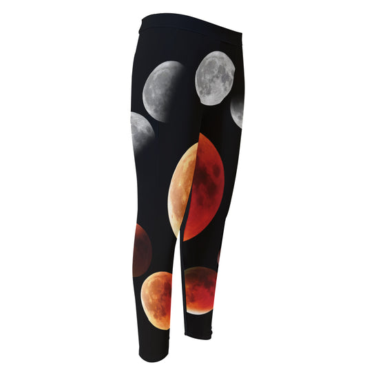 Lunar Eclipse Cycle Print Men's Compression Pants