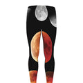 Lunar Eclipse Cycle Print Men's Leggings