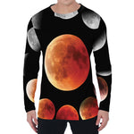 Lunar Eclipse Cycle Print Men's Long Sleeve T-Shirt