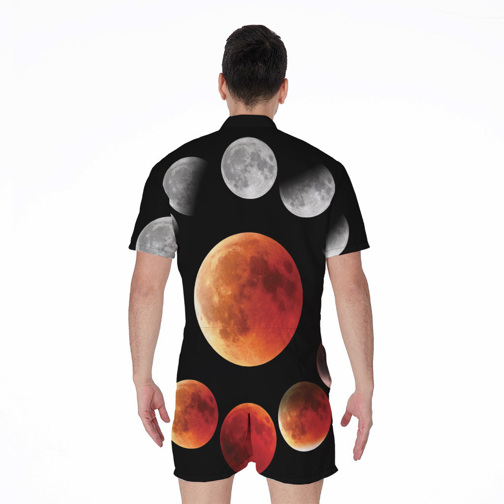 Lunar Eclipse Cycle Print Men's Rompers