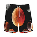 Lunar Eclipse Cycle Print Men's Athletic Shorts