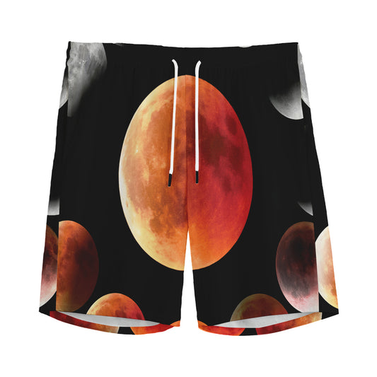 Lunar Eclipse Cycle Print Men's Sports Shorts