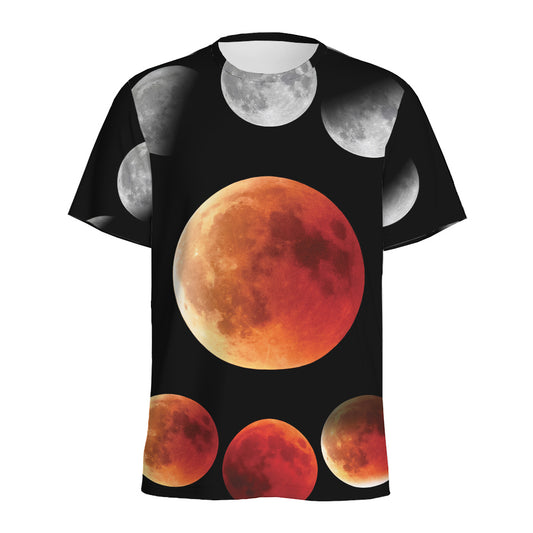 Lunar Eclipse Cycle Print Men's Sports T-Shirt